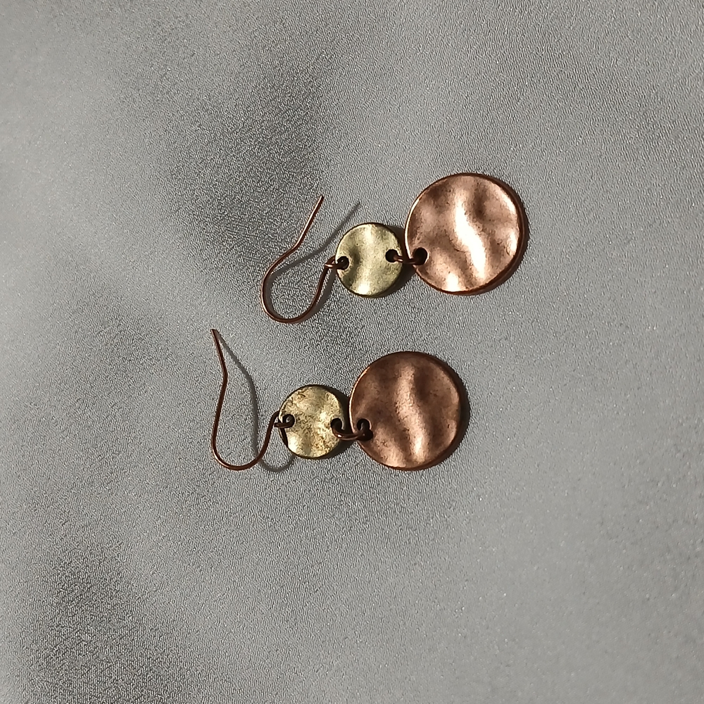 Elegant Two-Tone Dangle Earrings
